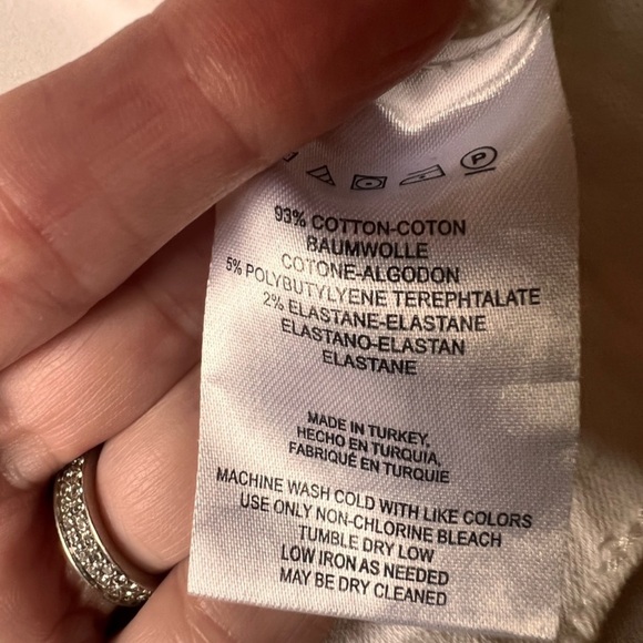 Free People white size 10 white denim mini skirt EUC - Picture 13 of 15